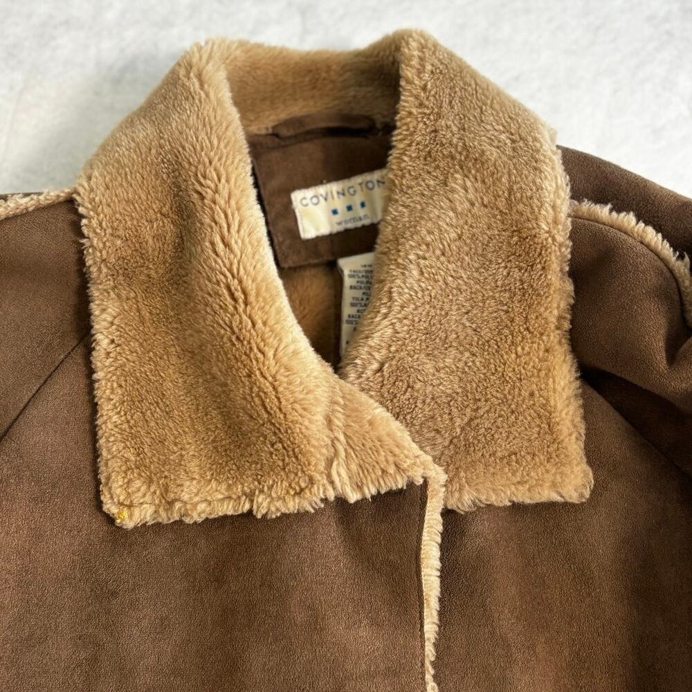 Vintage Shearling Caot with Fur Interior Size 16W or L - Picture 2 of 7